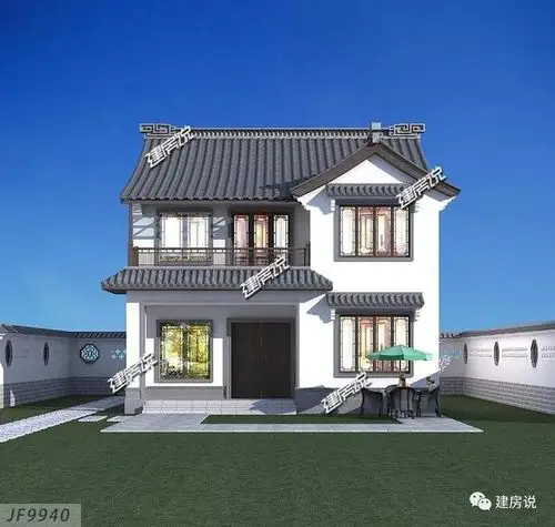 36万建中式徽派二层小别墅春赏花夏乘凉秋赏月冬扫雪