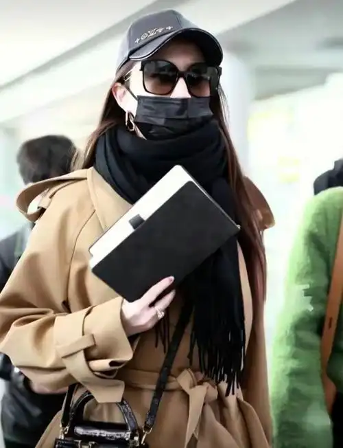 刘亦菲的巴黎时装周之行结束了,现身北京首都机场的她,一组机场随拍照