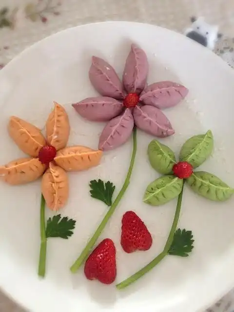 小无脸的amy呀做的彩色饺子