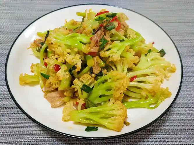 家常菜,小炒花菜_高清图片_全景视觉