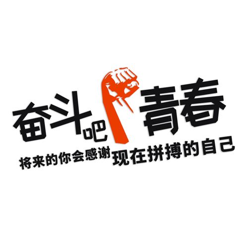 奋斗吧青春励志文字将来的你会感谢现在拼博的自己个性汽车贴纸