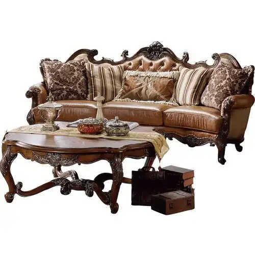 美式沙发组合欧式实木大户户型客厅别墅头层皮艺沙发