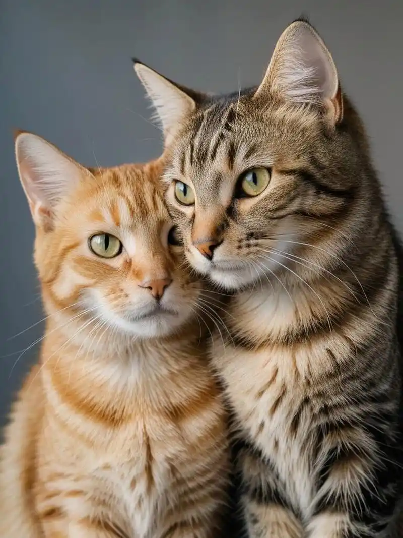 拥抱的温暖  最近我拍了一组照片,是两只猫猫拥抱在一起的温馨画面,让