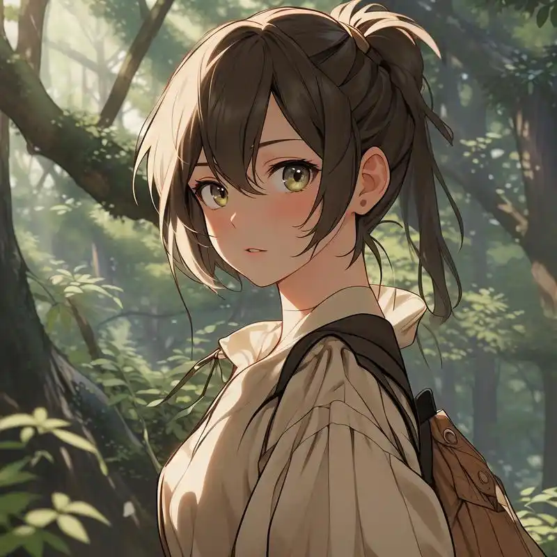 91动漫女生绿色森系头像95 探索动漫中的绿色森系世界,这些头像将