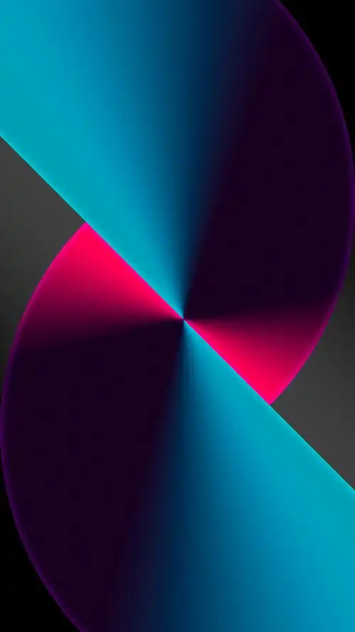 渐变半圆形手机壁纸