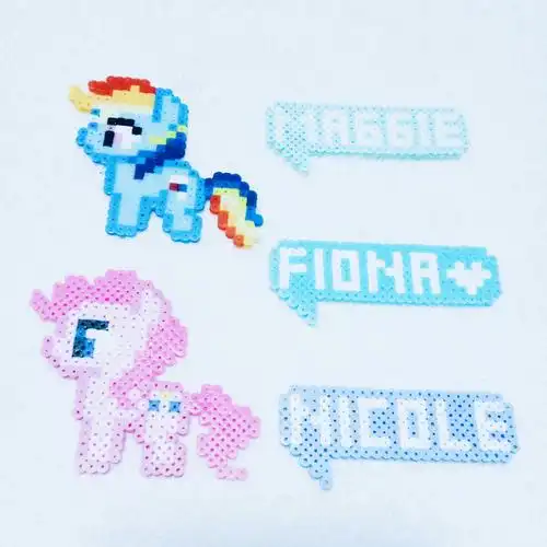 拼豆,my little pony.定制英文名牌.