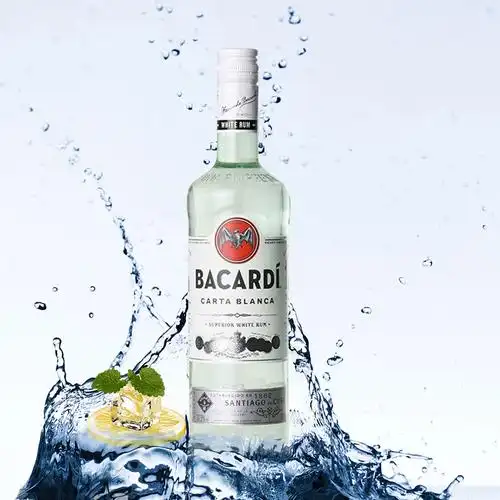 bacardi百加得白朗姆酒超级白朗姆酒750ml烘焙鸡尾酒洋酒莫吉托