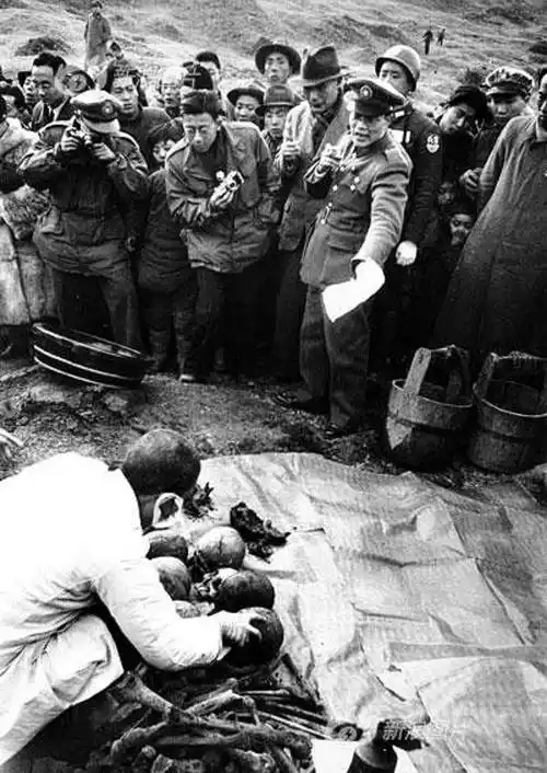 罕见老照片:实拍1946年中国行刑队枪决日本战犯全过程_向井敏明_中军