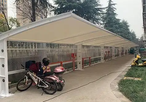 居民小区选择使用膜结构电动车充电桩雨棚的原因