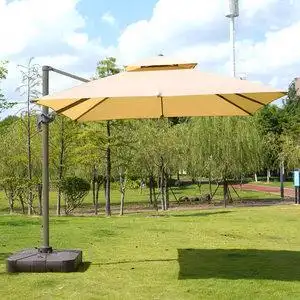 户外遮阳伞摆摊大太阳伞别墅露台花园室外手扳罗马伞香蕉伞53米户外太