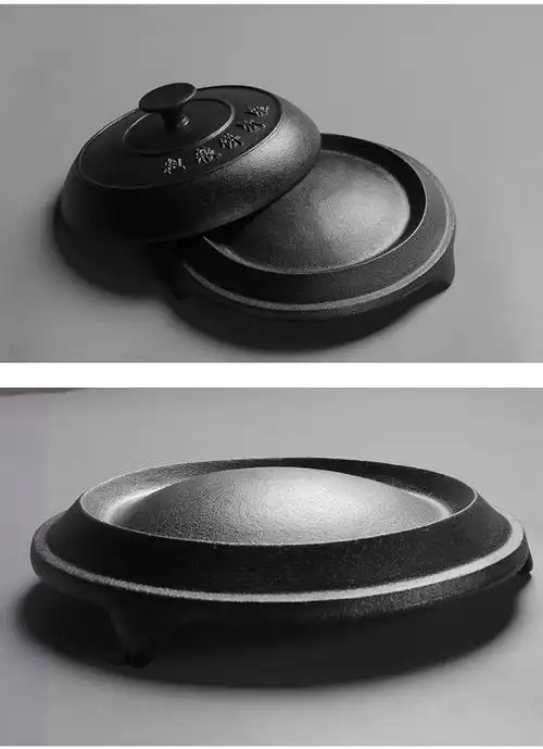 河北铸铁锅鏊子煎饼锅杂粮饼折锅无涂层老式铁饼铛煎锅