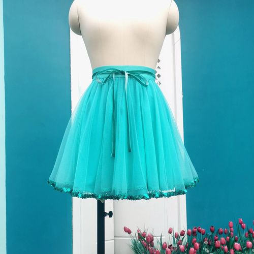 薄纱半身裙夏绿色仙女裙蝴蝶结甜美短裙a字伞裙防走光很乖的裙子