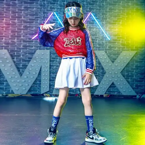 儿童演出服街舞套装迈高登嘻哈少儿男童架子鼓女童爵士舞六一节服装