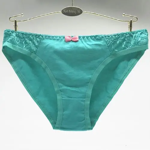 外贸全棉现货女士三角裤 云梦妮纯色新款女士内裤 厂家直销女短裤