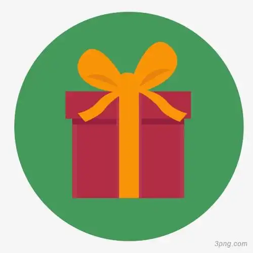 绿色圣诞礼物图标png素材透明免抠图片-图标元素