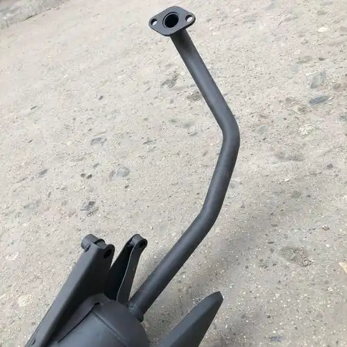 鬼火巧格摩托车排气筒gy6踏板车消音器排气管消音声器烟筒 125雨钻款