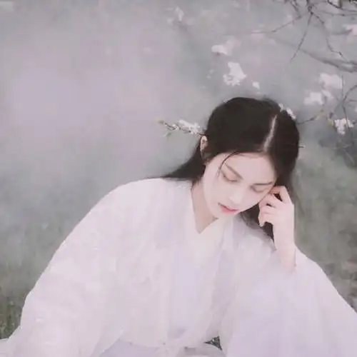 野洵 真人古风女喜收藏 禁二传闲看花开 静待花落冷暖自知 干净如始.