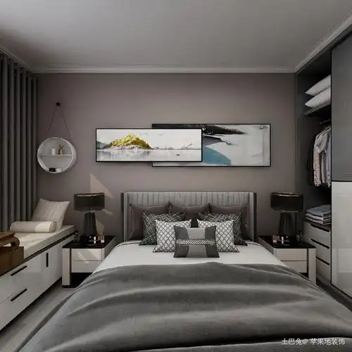 现代北欧简约风格年轻人的风格卧室北欧极简卧室设计图片赏析