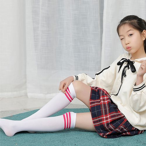 筒袜袜子夏季高筒袜过膝中筒足球薄款女童男童儿童袜子016岁