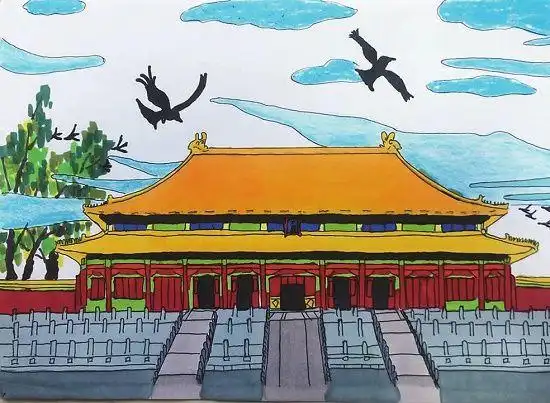 北京中小学生"画"说故宫|绘画|文物|艺术|太和殿_网易订阅