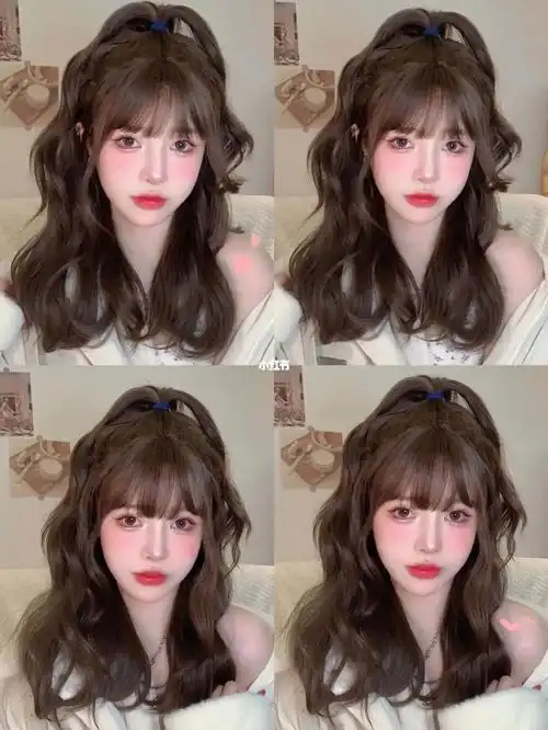 中长发女孩一定要烫一次芭比卷扎起来绝了