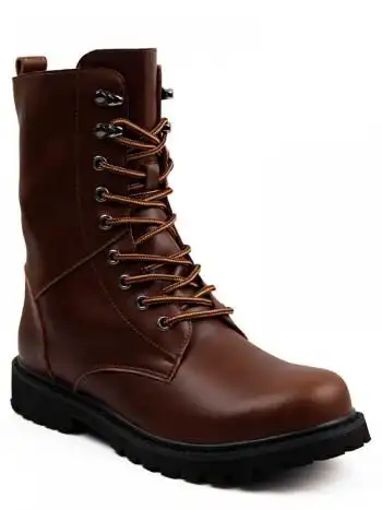 男士长筒真皮靴马丁靴高帮冬季高筒大码靴英伦男靴皮靴马靴时尚百搭