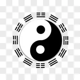 手绘矢量八卦免抠元素