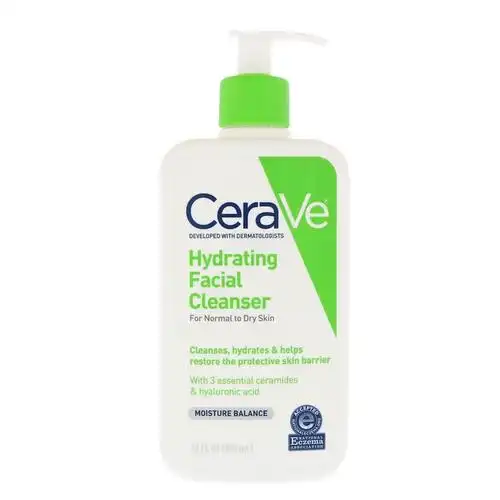 cerave, hydrating facial cleanser, for normal to