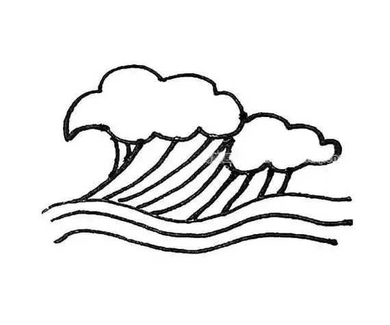 扬帆起航简笔画怎么画 扬帆起航简笔画顺序海浪简笔画大海的海浪简笔