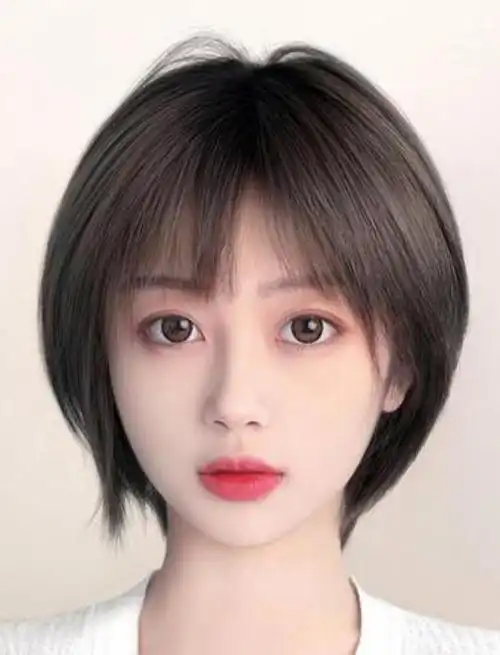 适合圆脸的短发造型2021最新款,圆脸女生有福了_发型造型_宝妈时尚