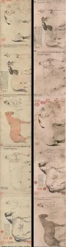 宋画第一人李公麟五马图高清全图欣赏