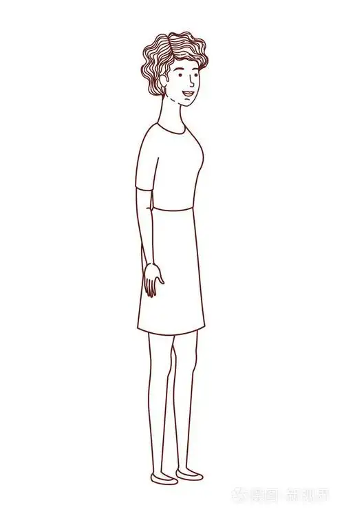 站在化身字符的年轻妇女插画-正版商用图片17paal-摄图新视界