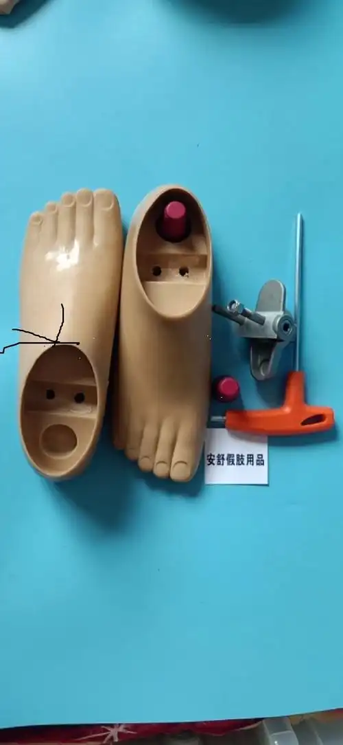 假肢配件假肢脚板双孔动踝脚聚氨假脚残肢袜袜套假肢假脚假腿 22左