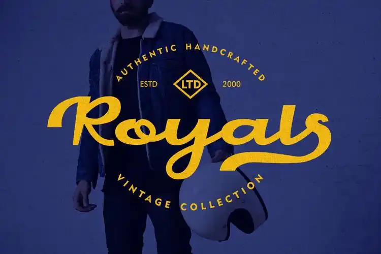 现代时尚品牌logo海报标题设计粗体英文字体素材 handaru font