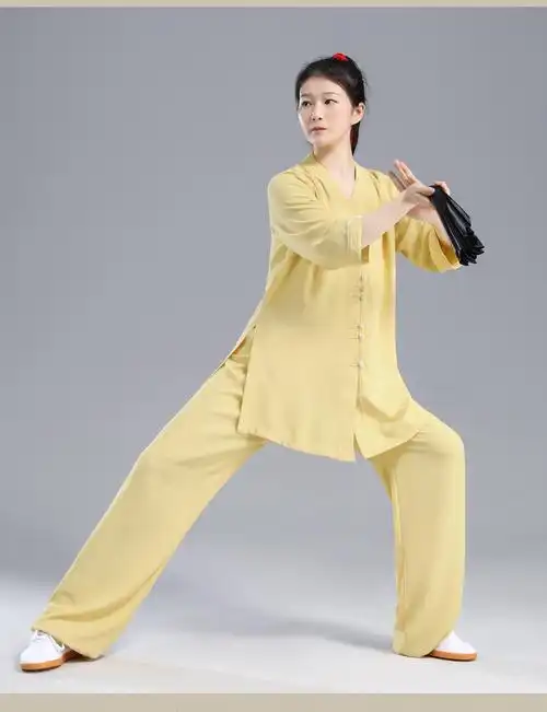 tao han高档太极服女夏季新款七分袖中老年练功服武术表演晨练服中国