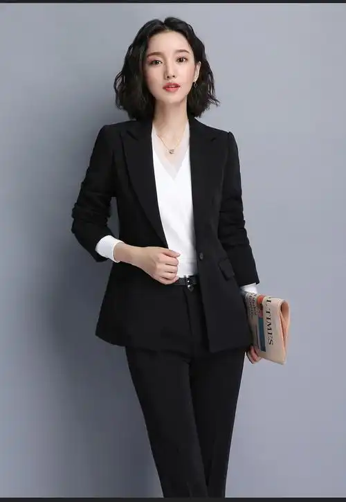 职业装套装女2020新款时尚商务面试正装ol西装工作服三件套西装s