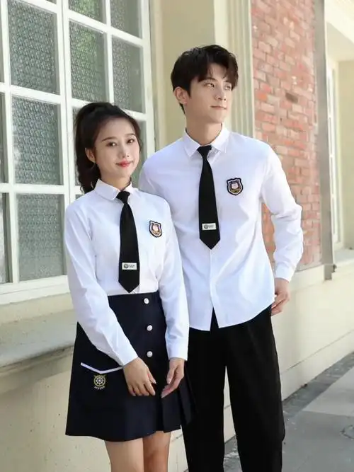 初中高中校服套装班服 支持特殊体型定制闪光条 毕业服装厂家批发-阿