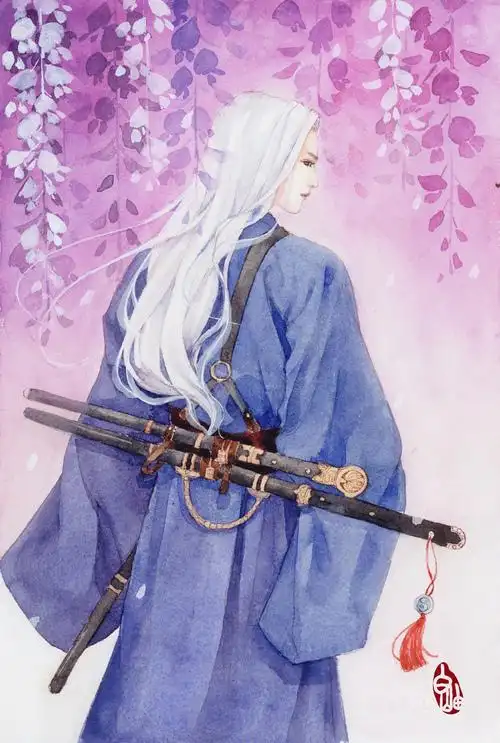 唯美古风男子 手绘 背影 白岫 - 堆糖,美图壁纸兴趣社区