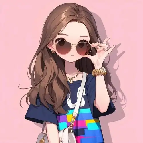 戴墨镜的女生,酷毙了#分享图片##女生头像##无水印头像##高清女头