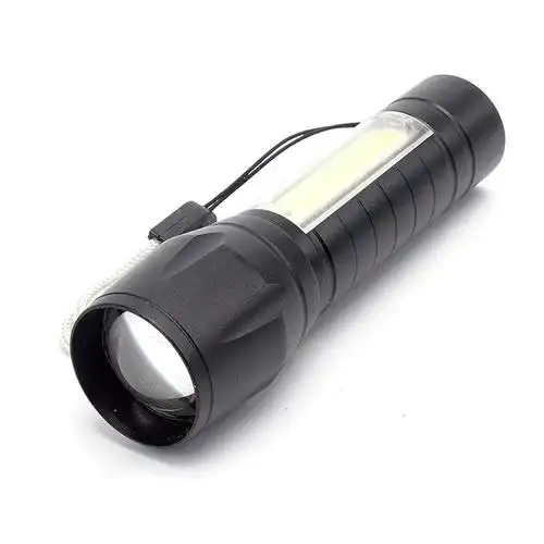 跨境迷你强光小手电筒可充电便携超亮远射户外露营儿童用变焦usb