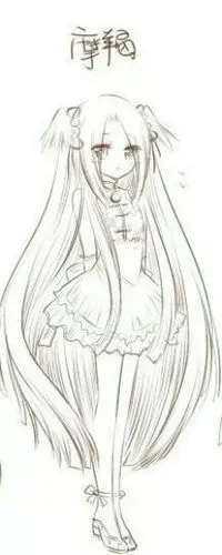 手绘版的十二星座少女