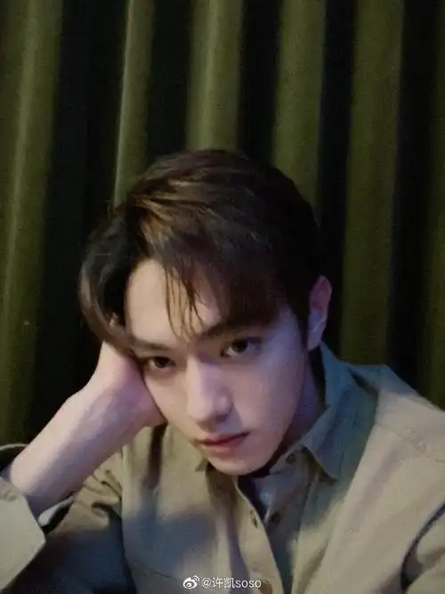 组图许凯微博营业晒怼脸自拍对镜头wink帅气又可爱