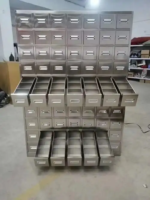 钢制中药柜不锈钢中药柜玻璃展示柜西药柜药品柜重庆贵阳厂家直销