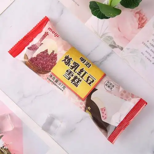 【明治-扁条装】炼乳红豆 【批发价】7元/条 【零售价】9元/条 【规格