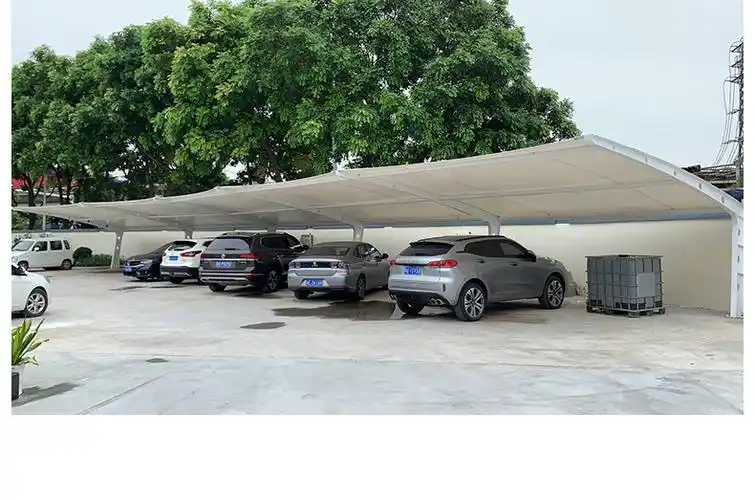 停车棚汽车遮阳棚帽顶式膜结构停车棚 批发汽车pvc遮阳车棚工厂