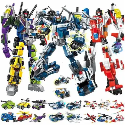 乐高积木拼装机器人变形金刚机男孩子益智玩具建构
