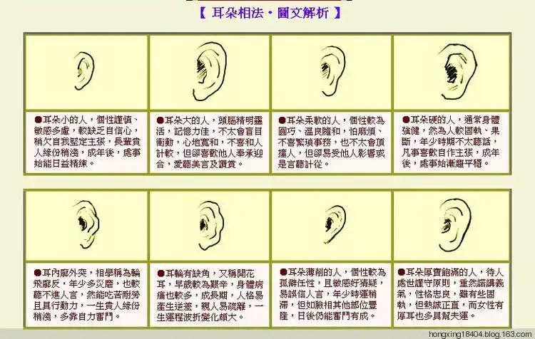 耳朵大小决定性格
