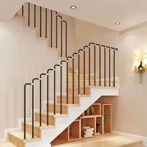 楼梯扶手阁楼工业风旋转楼梯室内公寓钢管护栏现代简约阳台栏杆