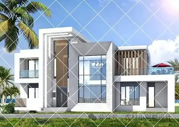 开春建房22款二层现代风自建房别墅图纸推荐,简约大气好看不过时_风格