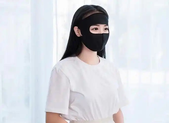 防护面罩防尘口罩女冰丝蒙面全脸护额户外遮阳骑行透气男面膜口罩